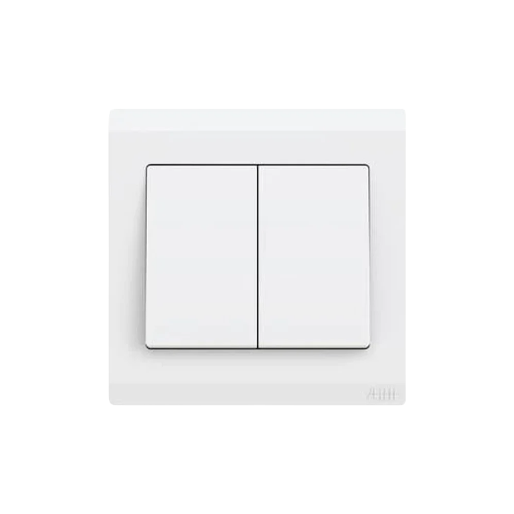 Abb Inora 10AX Double Light Switch 7×7cm 220–250V White – ABB Inora | ماتريال ...