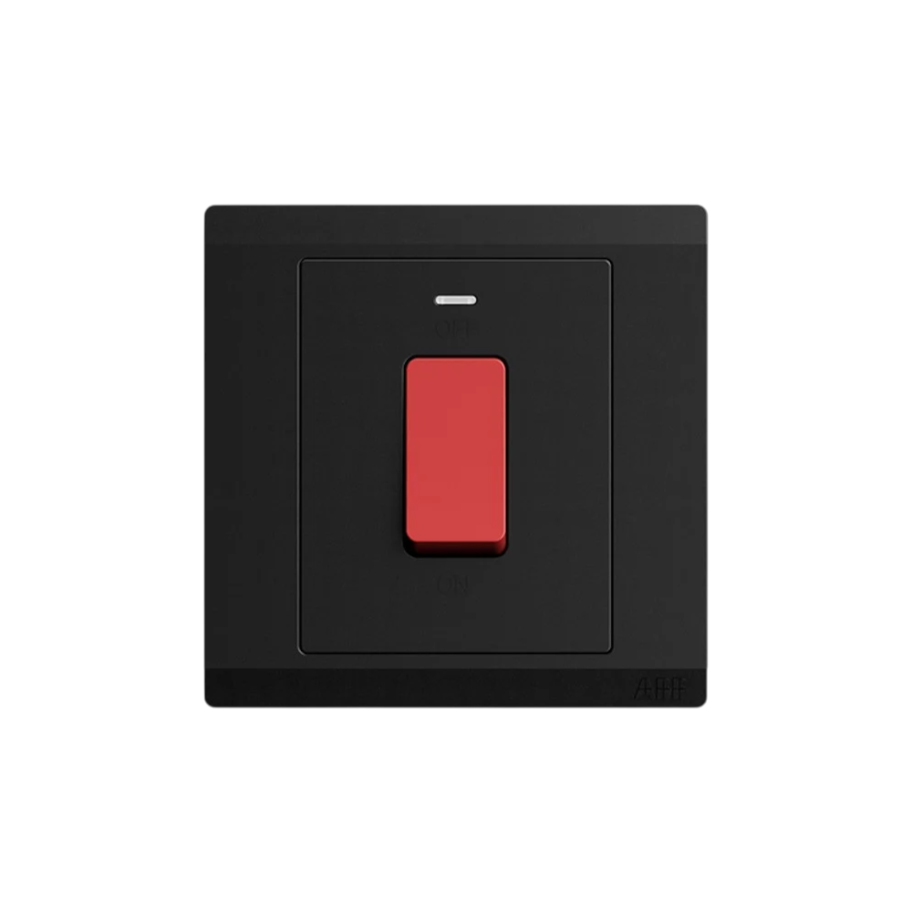 Inora Switch ABB Inora 32A DP Switch with Neon Indicator, Black - 25-Year Warranty ...
